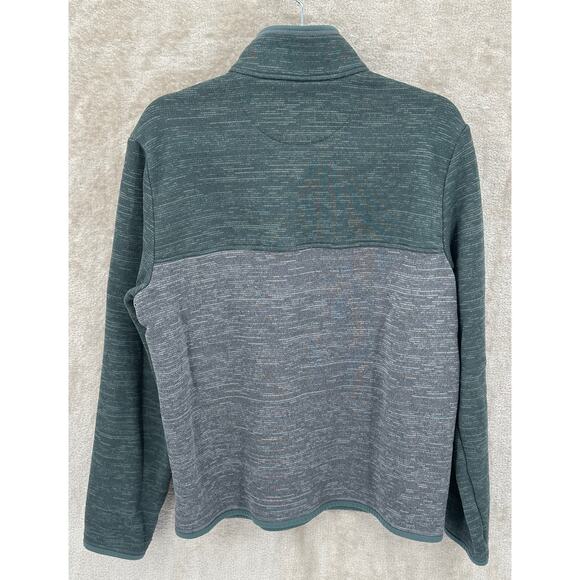 UNTUCKit‎ Sweater Mens Medium Gray Green Neyers 1/4 Zip Fleece Pullover Outdoors - Picture 3 of 7